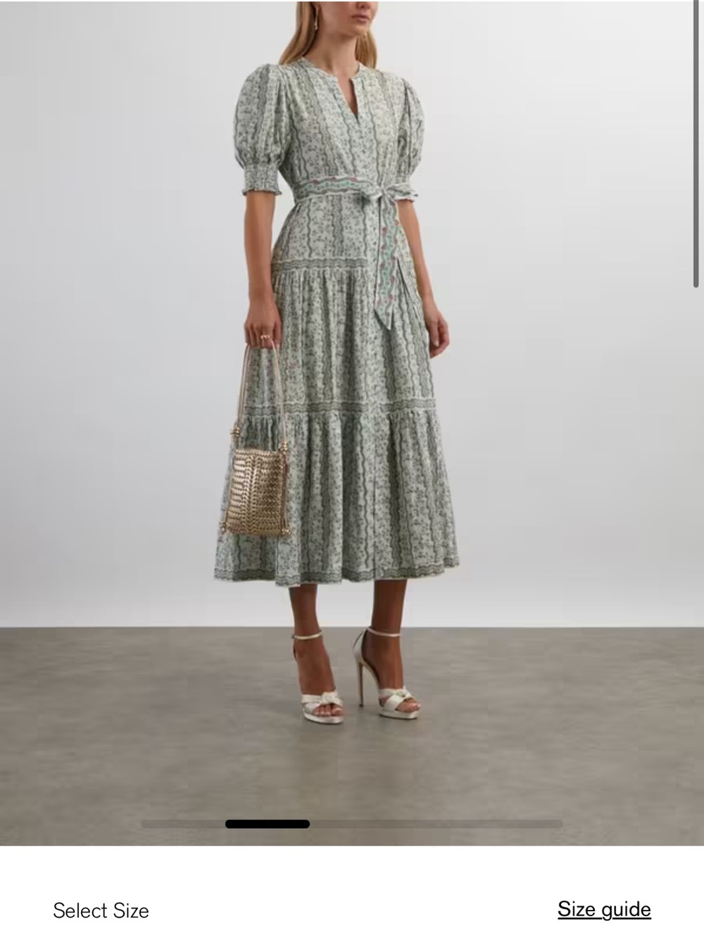 Hillhouse Yara Dress Green Provence Floral